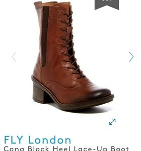 SALE🔥🔥Fly London Cang Block Heel Lace-Up Boot👢